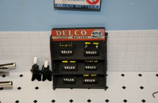 DELCO BATTERY Display w/6 Delco Batteries   NOT REAL1/18 Diorama
