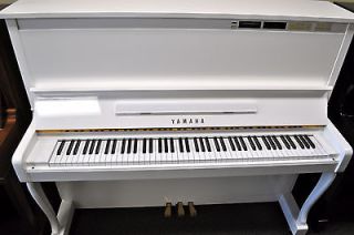 1989 YAMAHA UPRIGHT PIANO WHITE POLISH (Disklavier player piano)