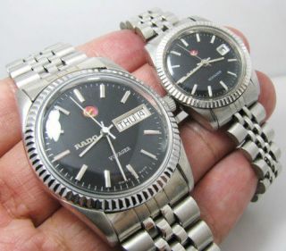 LOT 2 VINTAGE RADO VOYAGER AUTOMATIC GENTS AND LADYS.