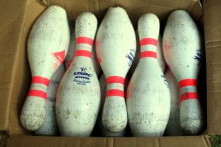 Case of 10 Used AMFLITE Bowling Pins