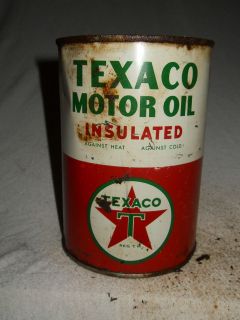   Texaco Motor Oil Can Nice Old Vintage Star Classic Car Collectible