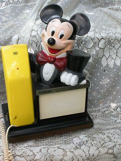 Vintage 1988 Mickey Mouse Desk Phone Unisonic Push Button WORKS