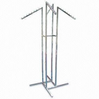 Commercial Clothing Clothes Garment Retail Display Rack w/ Four Slant 