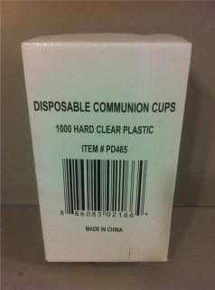 1000 CLEAR COMMUNION CUPS DISPOSABLE 1.25 TALL 1000/ BOX FREE 