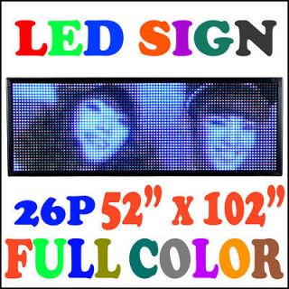 FULL COLOR] 52x102 LED MOVING SCROLLING PROGRAMMABLE DISPLAY SIGN 