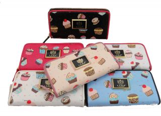   Stud Ladies Womens Designer Cupcake Wallet Purse Clutch Bag Gift Boxed