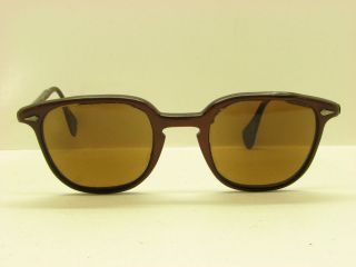  ao AMERICAN OPTICAL HORN RIMMED eyeglass sunglass FRAMES ONLY brown W