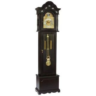 Edward Meyer™ BLACK Grandfather Clock with Mother of Pear​l Inlay 