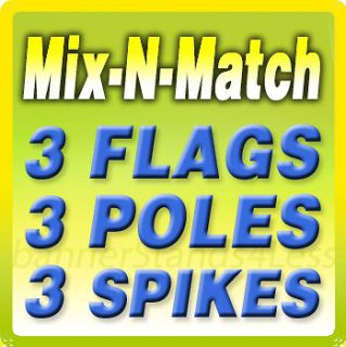   15 Feather Flag Advertising Banner Sign MIX N MATCH   3 KITS Pack