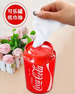 Creative fashion bright red coke can tissue holder/box covers tissue 