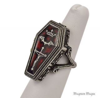   Gothic Immortal Kist Poison Ring Size 6   Coffin, Spellcraft/Mag​ick