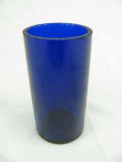 Antique Small Cobalt Blue Liquor Shot Glass Glasses Jar