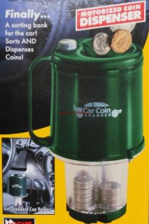 Motorized Car Coin Changer Dispenser Sorter For Cup Holder MAGNIF 9000 