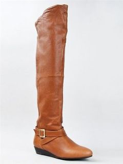   LAUNDRY TREMENDOUS women Over the Knee Thigh High Boot brown Cognac
