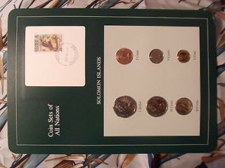 Coin Sets of All Nations Solomon Islands w/card 1978   1980 1 Dollar 