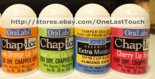 Oralabs CHAP ICE Flavored Mini Lip Balm/Gloss~3 Great Flavors~YOU 