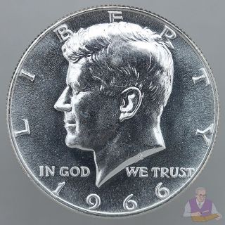 1966 SMS Kennedy Half Dollar Gem 40% Silver Special Mint Set US Coin