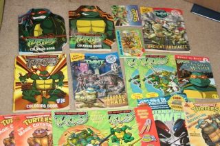   mutant ninja turtles 600 PAGE COLORING BOOK + stickers * RARE *HUGE
