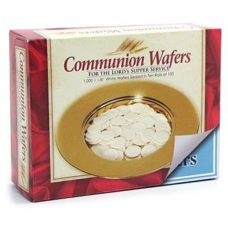 Communion Bread Wafers Plain Round Box of 1000   White Unlevened Bread