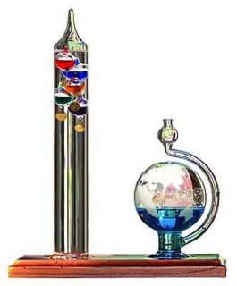AcuRite 00795 Galileo Thermometer with Glass Globe Barometer BRAND NEW 
