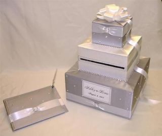   Custom Made Wedding Card Box Guest Book/Pen set  any color combination