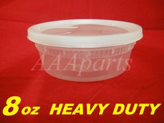 oz Plastic Deli Food Soup Portion Container DELItainer Cup and Lid 
