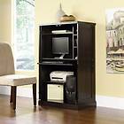 Sauder 169729 Computer Armoire Ebony Ash Finish 52in x 32in x 19in