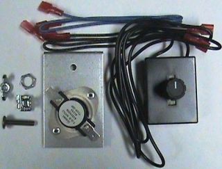 Fireplace Blower Speed Controller + Thermal Fan Temperature Switch Kit 