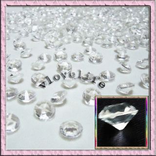 300 4ct 10mm Clear Diamond Confetti Wedding Decoration