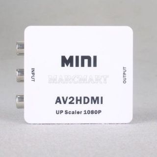   AV CVBS to HDMI Video Audio Signal Converter Adapter For TV VCR DVD