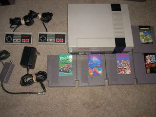 NINTENDO NES SYSTEM W/5 GAMES & NEW 72 PIN, FREE US SHIPPING