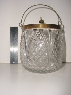 Newly listed Antique Cut Glass Biscuit cookie Jar, vintage, Victorian 
