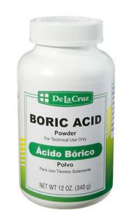 De La Cruz® Boric Acid Powder (Ácido Bórico) 12 oz.   Made in USA 