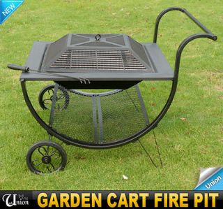   Garden Stove Patio Fire Pit Table Backyard Metal Deck Free Poker