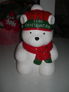 Collectible Christmas 1986 Santa Bear Cookie Jar by Dayton Hudson