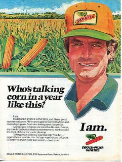 1983 Dekalb Pfizer Genetics Hybrid Corn Seed Ad