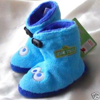   STREET SLIPPERS BOOTIES COOKIE MONSTER BLUE Fast Free US Shipping
