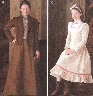 Old West Dress costume toSew PATTERN Girls Simplicity 2843 Victorian 