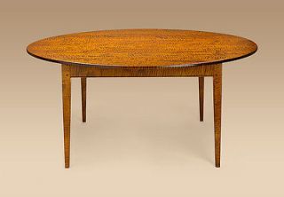     Tiger Maple Wood   Pennsylvania   Round Table   Dining Furniture