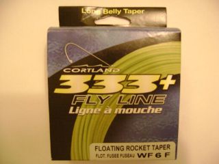 New Cortland 333+ Floating Rocket Taper Fly Line WF 6 F Gecko Green 