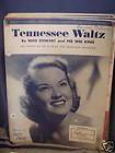 1948 Sheet Music TENNESSEE WALTZ Stewart PATTI PAGE