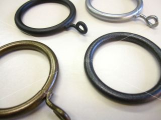  Fuller wrought iron curtain pole rings   Large metal loop with eye