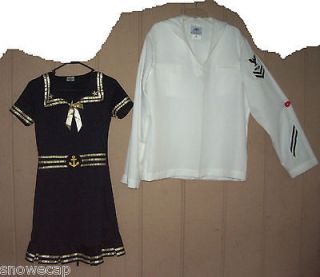 COUPLES, 2 Sailor, Navy Halloween Costume Size Girl M & Man 48L