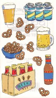   Meyer Boys Guys Poker Night Party Six Pack Of Beer Pretzels Stickers