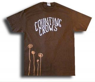 COUNTING CROWS New MD Medium Brown Concert T SHIRT/TEE (rock,music,ba 
