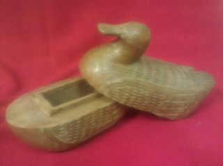 J2) Old Antique Vintage Carved Wood Duck Decoy Primitive Folk Art