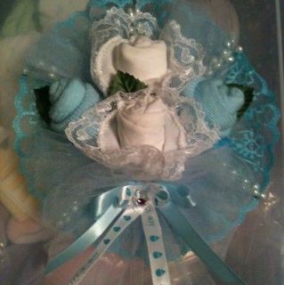 Baby Boy Corsage Baby Shower Socks Roses