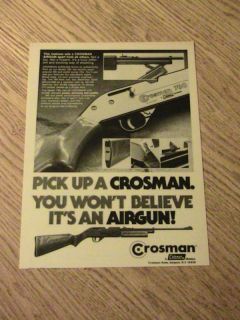 1978 CROSMAN AIRGUN ADVERTISEMENT BB GUN AD COLEMAN