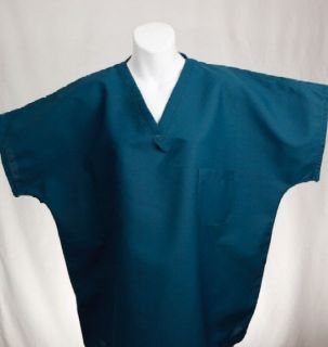 CARIBBEAN BLUE Reversible Scrub Top XL XLARGE Medical Nursing Scrubs 