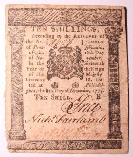 pennsylvania in Colonial Currency